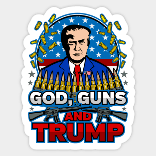 God Guns and Trump Sticker